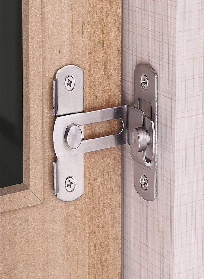VINSU Door Lock Hardware, Stainless Steel Gate Latches Bar Flip Latch Safety Door Bolt Lock, Sliding Door Barn Latch Lock Suitable for Garden, Bathroom, Outdoor, Garage, Window, Coop (90 Degree) - Image 1
